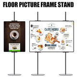 56" Adjustable Floor Picture Frame Stand, Easel Stands for Display