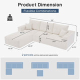 Living&Giving 113" L-Shaped Boneless Couch Sectional Couch for Living Room