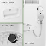 Waykar 150 Pint 7,000 Sq.Ft Dehumidifier for Basement & Home, Large Room, Smart Compressor Dehumidifier with Drain Hose & Tank for Commercial, 30%-80% Humidity Control, 92° Auto Swing, Auto Defrost.