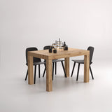 Mobili Fiver First Extendable Dining Table 47.2 to 78.7 Inches Seats 6 to 8 Rustic Oak