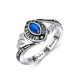 Oseew 2027 Marquise Shaped Birthstone Class Ring for Men Women