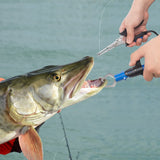 YAMLGHT Fishing Tools Set Fishing Pliers Fish Lip Gripper Handheld Digital Fish Scale Fishing Knot Tying Tool with Retractors Fishing