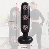 Punching Bag with Stand Adult,Kizcmvre Inflatable Freestanding Heavy Duty Boxing Bag,Women Men Training Equipment Exercise Boxing Standing Punching Bag (Black). Kizcmvre