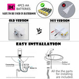 Automatic Faucet touchless Commercial Motion Sensor Bathroom Faucet with Cover Plate Vanity Faucets Hands Free Waterfall Bathroom Water Tap with Control Box and Temperature Mixer by Bodqemr…