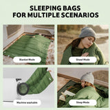 Naturehike Big & Tall Flannel Sleeping Bag for Adults, XXL Sleeping Bag for All Seasons, Machine Washable Sleeping Bags for Camping Hiking Hunting, Compression Sack Included