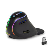 J-Tech Digital Ergonomic Mouse with Wireless Connection, Removable Palm Rest, Thumb Buttons