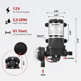 CAMPLUX 4.22 GPM Portable Propane Water Heater, 110,000 BTU Tankless Outdoor Shower for Camping & RV 3.3 GPM Water Pump & Pipe Strainer, Low Pressure & Quick Setup