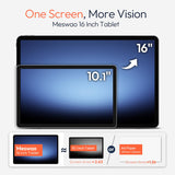 MESWAO 16-Inch Android 16 Tablet, Helio G99, 12GB RAM, 128GB Storage, Wi-Fi