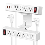 VILONG Desk Clamp Dual Layer Power Strip, 20W USB-C, 700J Surge Protector