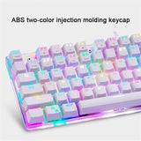 Wired Mechanical Gaming Keyboard Transparent Bottom Cover 87 Keys for Home PC Game 9 Lighting Effects RGB Backlight