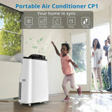14000 BTU Portable Air Conditioner, 3-in-1 AC Unit with Dehumidifier & Fan for Rooms Up to 750 Sq. Ft, Quiet Standing A/C with 24H Timer & Window Kit, Dark Gray