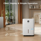 Kesnos 120 Pints Energy Star Dehumidifier for Home & Basement with Drain Hose, Front LED Display and 1.06 Gal Water Tank, Ideal for Spaces up to 6,500 Sq. Ft., Featuring Auto Defrost & Timer