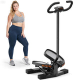 SPORTSROYALS Twist Stepper/Mini Stepper,Steppers for Exercise at Home,Stair Stepper with Resistance Bands for Full Body Workout, 660lbs Weight Capacity