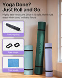 YOTTOY Large Yoga Mat (75 * 52 * 1/2inch),Extra Wide TPE Exercise Mat,Non-Slip Workout Mat with Strap and Towel (Green, 75 * 52 * 1/4inch)