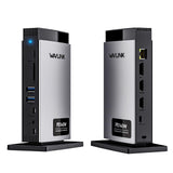 WAVLINK Laptop Docking Station 3 Monitors, 11-in-1 USB C Docking Station with 125W PD3.1 Pass-Through & Power Adapter, 2*HDMI + DP, Max Resolution: Single 8K or Triple 4K, for MacBook M1–M4 & Windows
