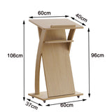 Portable Solid Wood Lectern on Wheels - Adjuble Floor Pulpit for Church, Conference, Recept Desk - Versatile & Slish Speaker nd for Events