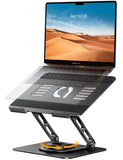 Adjustable Laptop Stand for Desk - 360 Rotating Base Ergonomic Computer Stand