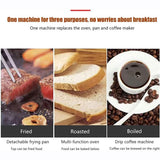 Electric Breakfast Machine,3-In-1 Breakfast Station with 1.2L Cooking Pot, 9L Large Capacity Baking Area, and Coffee maker,100-230° Temperature Control & 30min Timing,for Kitchen(Black)