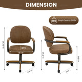 Set of 4 Chairs, Chairs with Wheels for Kitchen Room