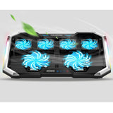 YRJFUT Steel Mesh Panel LED Fan Adjustable Speed Control 10 "-17" Laptop Cooling Pad, Game Master