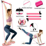 LALAHIGH Home Workout Equipment for Women, Multifunction Push Up Board, Portable Home Gym System with Resistance Bands,Ab Roller Wheel, and 20 Gym Accessories, Professional Strength Training Exercise LALAHIGH