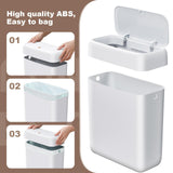 2 Pack Bathroom Trash Can with Pop-Up Lid,