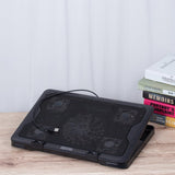 Fan Laptop Cooling Pad USB Powered Notebook Cooler Stand Black