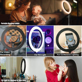 C920x Magnetic Webcam Light with Stand,10 Inch Ring Light with Adjustable Desktop Holder Compatible with Logitech C920s StreamCam C922x C930e C925e C615 Brio 501 301 101 Brio 4K C270 C310 webcams
