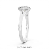 Dazzlingrock Collection IGI Certified 1.00 Carat Oval Lab Grown White Diamond Miligrain Edge Engagement Ring for Women in 925 Sterling Silver Size 7