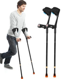 Forearm Crutches for Adults Have Elastic Crutches Padding for The Elbow+Hand Padding, Increases Walking Comfort