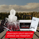 Cast Net | Lead, 4ft Radius, 3/8 inch Mesh for Freshwater and Saltwater Bait Fish BasicGear