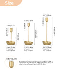 NUPTIO Taper Candle Holders for Wedding: 6 PCS Gold Matte Candles Stick Holder for Table Centerpiece - Bulk Candlestick Holders for Birthday Christmas Party Decor