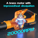 20V Cordless Leaf Blower, 150MPH Handheld Blower with 2 Batteries & Charger, Variable Speed Small Electric Leaf Blowers