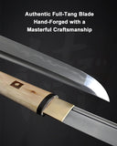 Shirasaya Katana, 1095 Carbon Steel Hand Forged Full Tang Blade