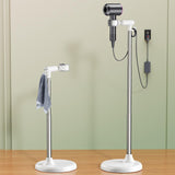Blissfuhue Hands Free Adjustable Hair Dryer Stand, 17-51in Height & 360° Swivel, for Countertop and Floor Use, Heavy-Duty Blow Dryer Holder with Hook, Fits Most Hair Dryers for Home, Vanity, Bathroom