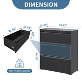 3 Drawer File Cabinet with Lock,Metal Lateral File Cabinets for Home Office