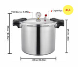 25 Quart Pressure Canner Cooker & pressure canners for canning & water bath canner | Pressure Gauge & Pressure Regulator | Induction Compatible & Pressure release 13 PSI (+/- 5%)