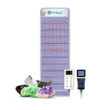 HealthyLine Platinum Far Infrared Heating Pad - Full Body Mat for Back Pain - Natural Crystal Gemstones - Auto Shut Off - Negative Ions Rejuvenating Photon Lights - 72" x 24"