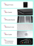 F.W.WOOLWORTHS 7.0 Cu.Ft Chest Freezer 7 Gears Temperature Control, Deep Freezer with Removable Basket, Compact Freezer for Kitchen, Home, Office, Garage, Basement-Black