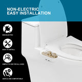 GLIGAM Bidet Attachment for Toilet Warm Water, Ultra-Slim Bidet Hot and Cold,Non-Electric Bidet Attachment for Frontal/Rear Wash, with Retractable Nozzle, Pressure & Angle Controls,Easy to install