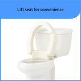 Medline Elongated Hinged Toilet Seat Riser, 3.5 inch, 400 lb Weight Capacity, White - Ideal Mobility Aid for Elderly, Disabled, and Medical Patients, Enhances Bathroom Safety