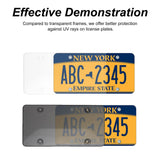 2 Pack License Plate Frame UV Protective for Standard US Plates