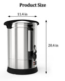 TROPOW 100 Cups Coffee Urn - 14L Commercial Coffee Maker with Hot Beverage Dispenser and Keep-Warm Function,Coffee Pot for Events,Offices,Parties and Catering,Sliver