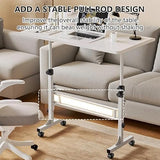 Standing Desk with Lockable Wheels,Compact Laptop Desk for Home Office