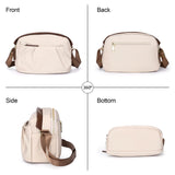 Small Crossbody Bags for Women Multi-Pocket Shoulder Purse (Beige)
