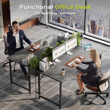 PRAISUN 55 Inch Computer Desk, Home Office Desk with Spacious Desktop