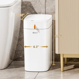 funest Smart Bathroom Trash Can with Lid- 3.5 Gallon Rechargeable Motion Sensor Trash Can