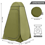 BRIAN & DANY Pop Up Shower Tent, Portable Changing Tent with Rain Shelter & Windows, Privacy Camping Tent for Hiking Beach, UPF 50+ & Waterproof, 47.2" x 47.2" x 74.8", Olive Green