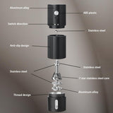 Electric Coffee Grinder Portable Conical Burr Coffee Grinder with 45 Adjustable Settings, Cordless Coffee Burr Grinder for Espresso, Home, Travel, Camping, Office (Black)