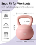 YOTTOY Soft Kettlebell,Kettlebell Anti-Slip Grip Weight for Home Workouts, Kettlebells Set Strength and Safety Guaranteed (20LB-Pink)